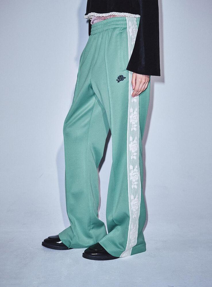TRACK PANTS LACE_GREEN NAVY